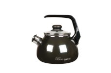 Чайник 2,0л сфер. со свист. BON APPETIT МОКРЫЙ АСФАЛЬТ