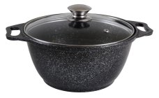 Кастрюля Темный Мрамор 4,0л со стекл. крышкой АП