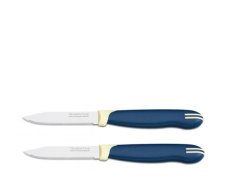 Tramontina Multicolor Ножи для овощей  7,5 см, 2 ножа, в блистере