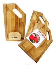 Доска разделочная ALBER 340х200х18мм кровосток