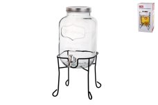 Банка для лимонада на метал. подставке 4л 4434
