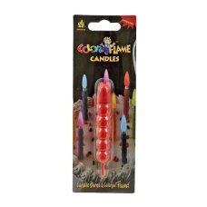 Свеча декоративная "Color flame" d=1,5см. h=9см. (красная) Свеча декоративная "Color flame" d=1,5см. h=9см. (красная)