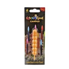 Свеча декоративная "Color flame" d=1,5см. h=9см. (оранжевая) Свеча декоративная "Color flame" d=1,5см. h=9см. (оранжевая)