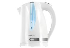 Чайник Centek CT-0040 (белый) 1.8л 2200Вт, открывание кнопкой